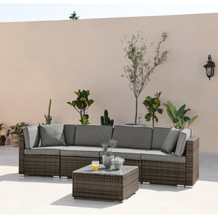 Nova chester rattan corner sofa set store in grey